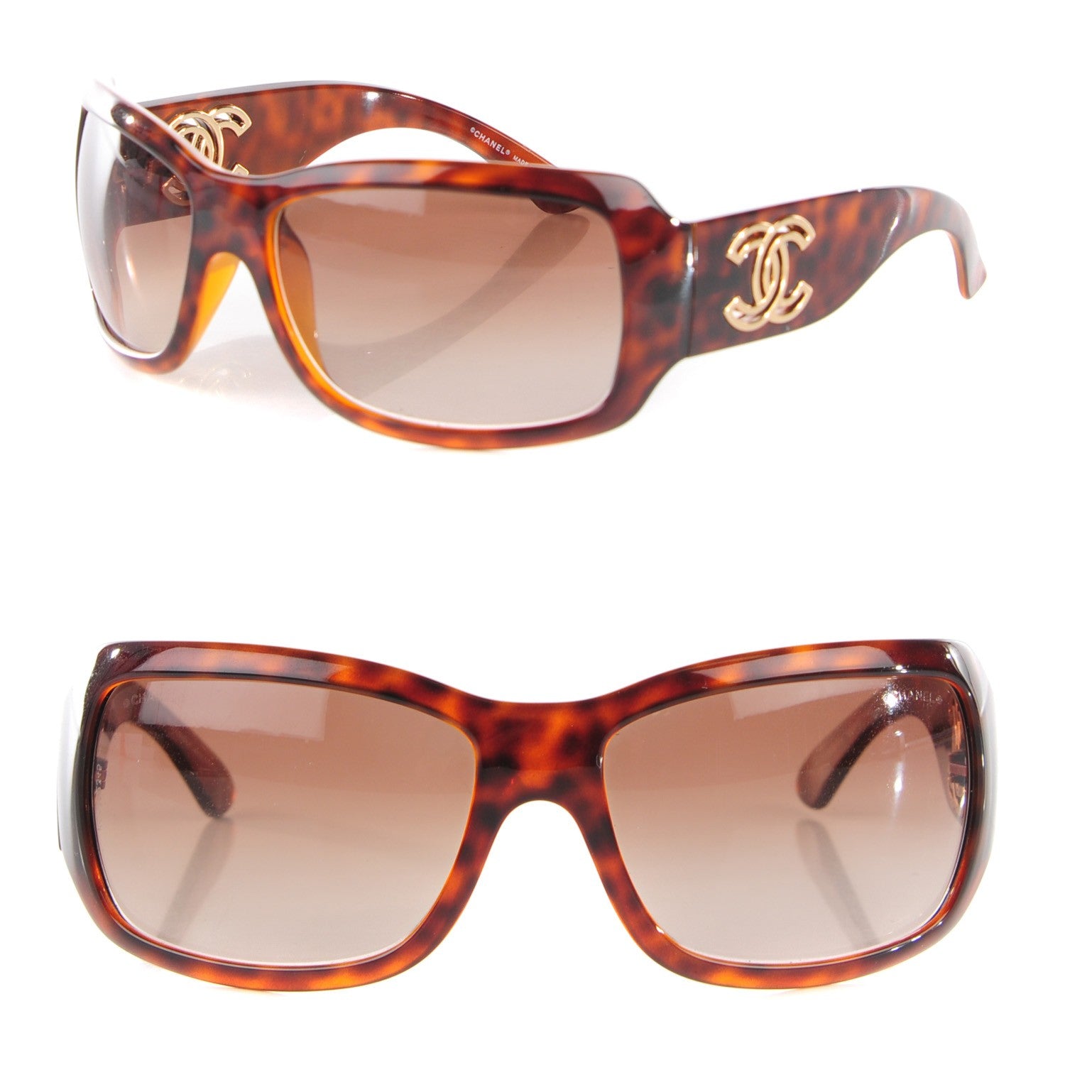 Chanel CC Sunglasses 6018 Tortoise 1 of 12