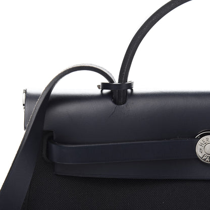 Hermes Military Toile Vache Hunter Herbag Zip PM 31 Bleu Marine 12 of 14