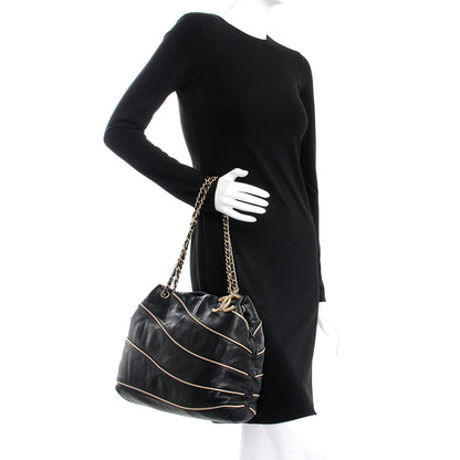 Chanel Lambskin Constructivism Tote Black 2 of 12