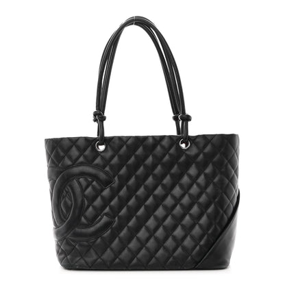 Chanel Calfskin Quilted Large Cambon Tote Black 1 of 14