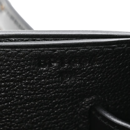 Hermes Swift Shiny Niloticus Crocodile Kelly Depeches 25 Pouch Black 7 of 8