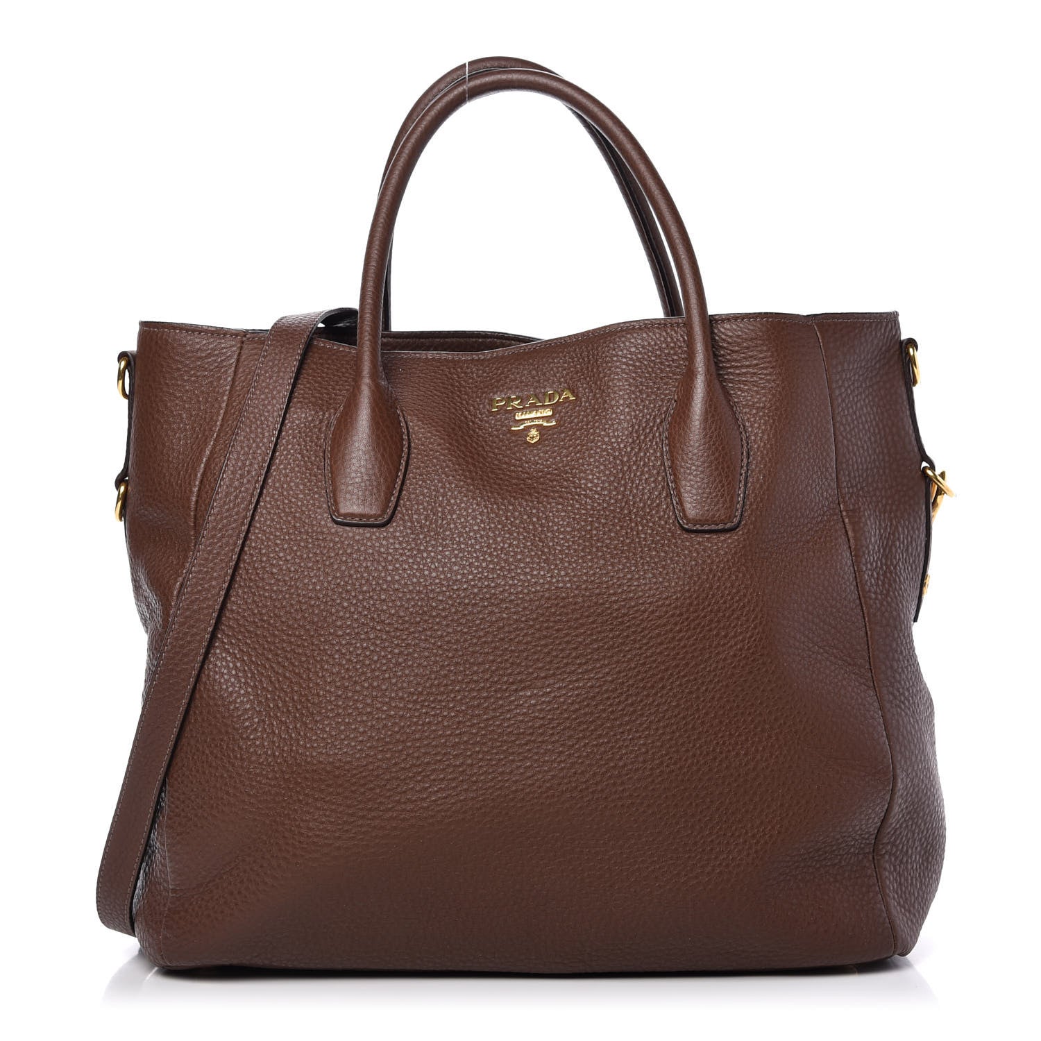 Prada Vitello Daino Shopping Tote Bruciato 1 of 9