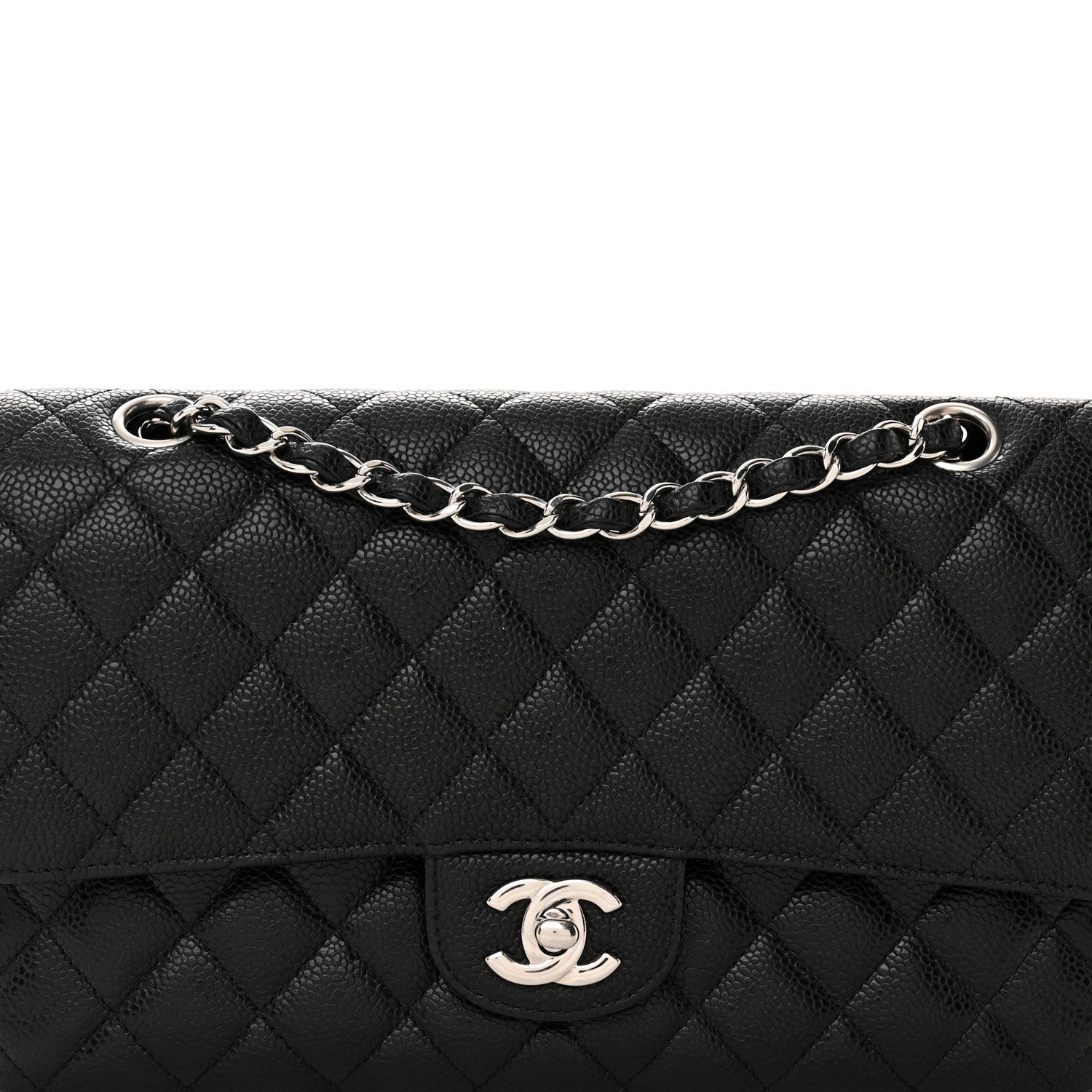 Chanel Caviar Quilted Medium Double Flap Black 8 of 13