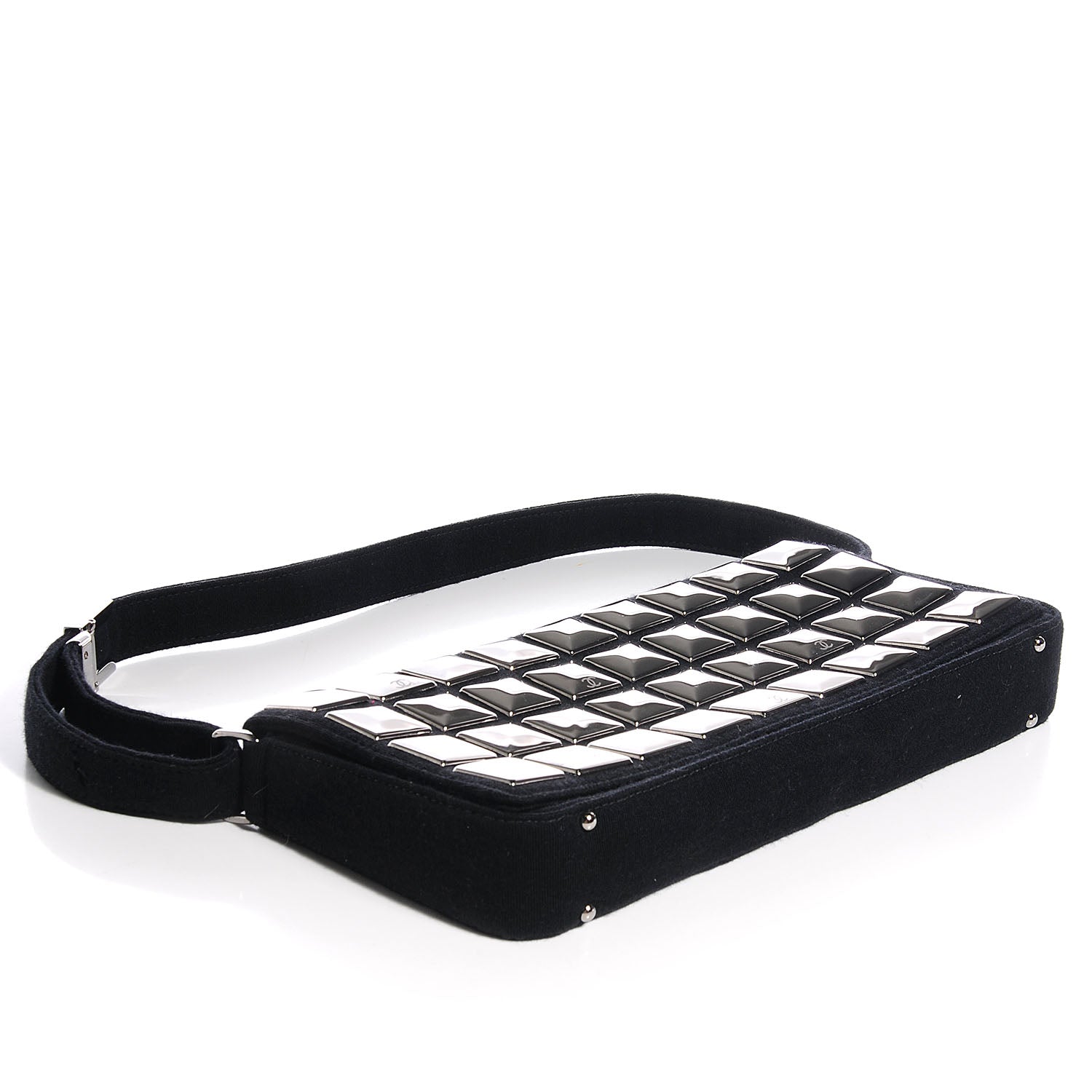 Chanel Jersey CC Pyramid Stud Flap Black 4 of 7