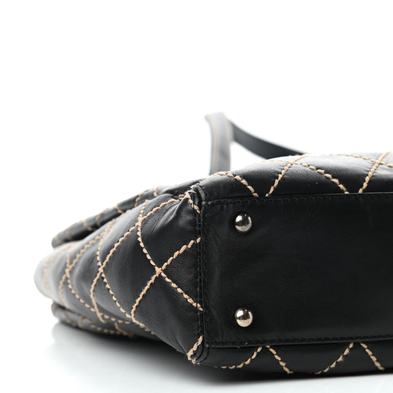 Chanel Calfskin Wild Stitch Tote Black 8 of 10