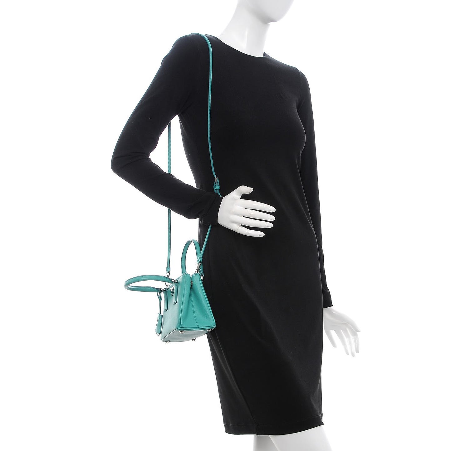 Saffiano Lux Mini Galleria Double Zip Tote Giada