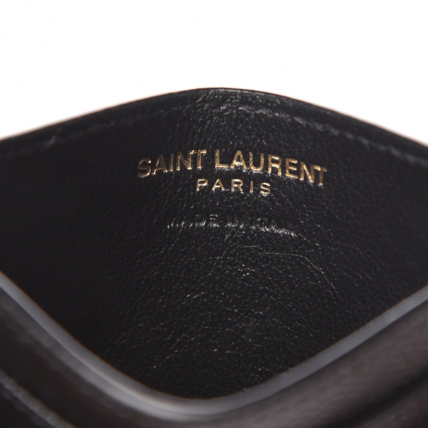 Grain De Poudre Matelasse Chevron Monogram Credit Card Case Black