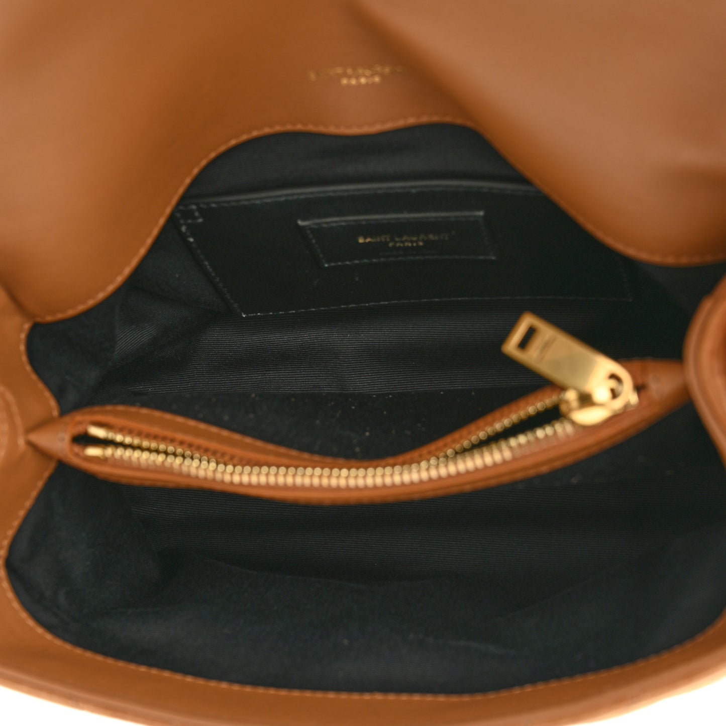 Suede Matelasse Chevron Monogram Medium College Bag Cinnamon