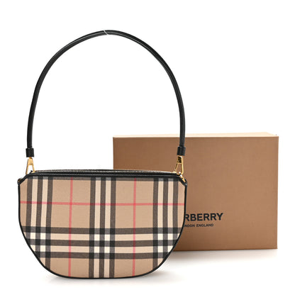 Burberry Vintage Check Calfskin Olympia Slim Pouch Archive Beige 11 of 12
