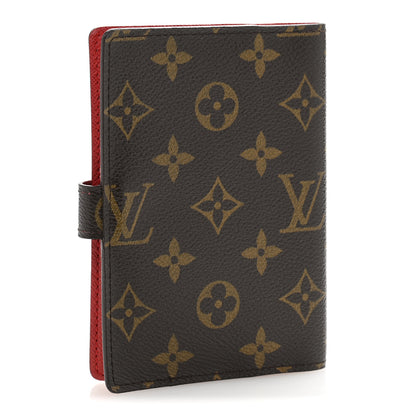Louis Vuitton Monogram Groom Small Ring Agenda Cover Red 3 of 10