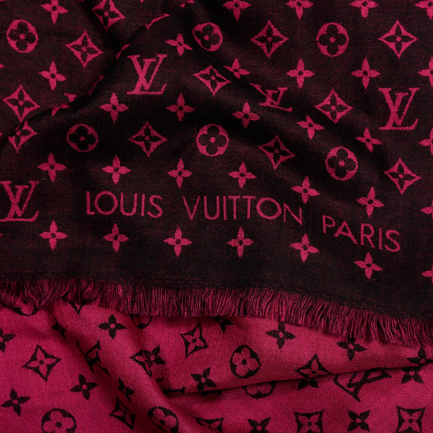 Silk Wool Monogram Shawl