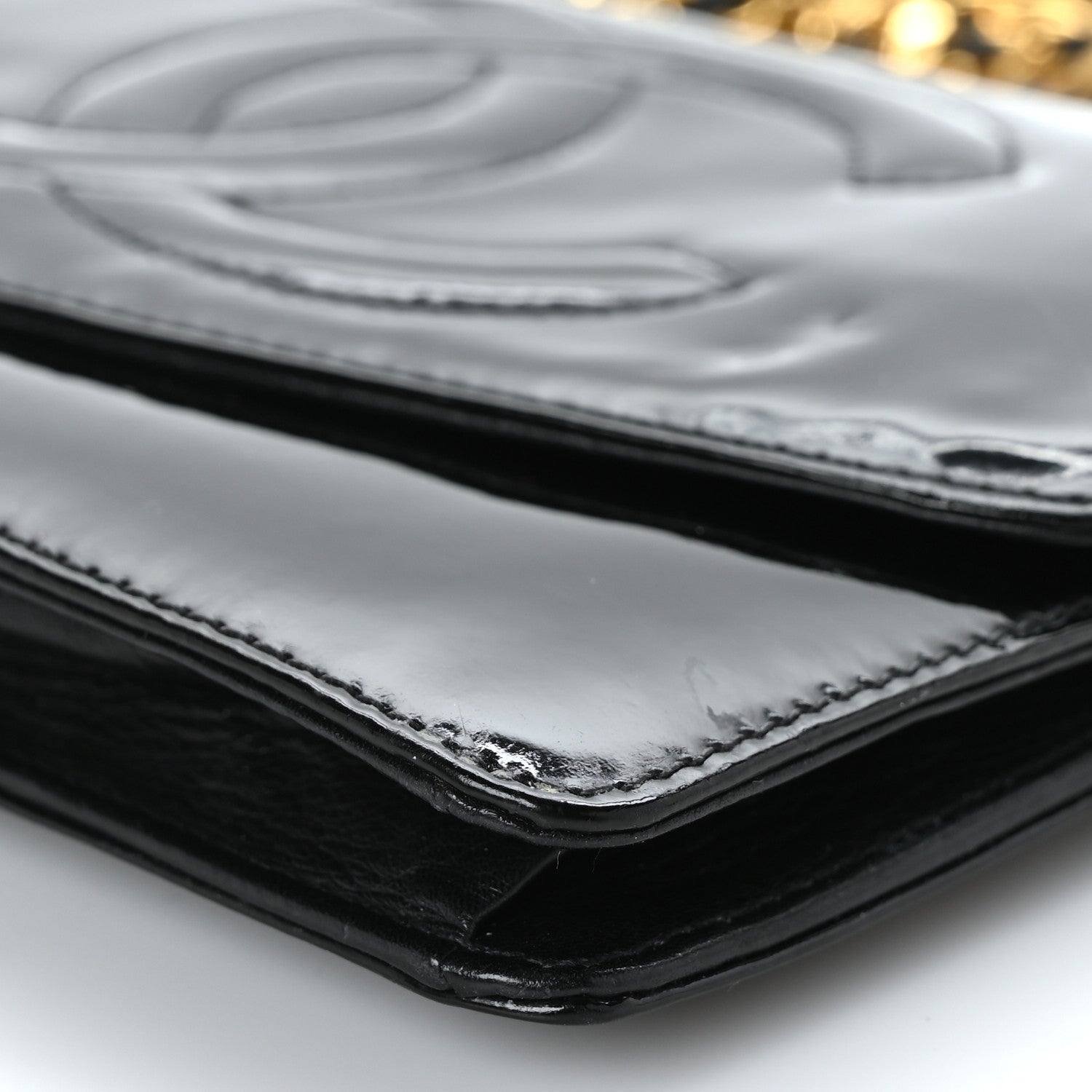 Chanel Patent Timeless CC Wallet On Chain WOC Black 8 of 8