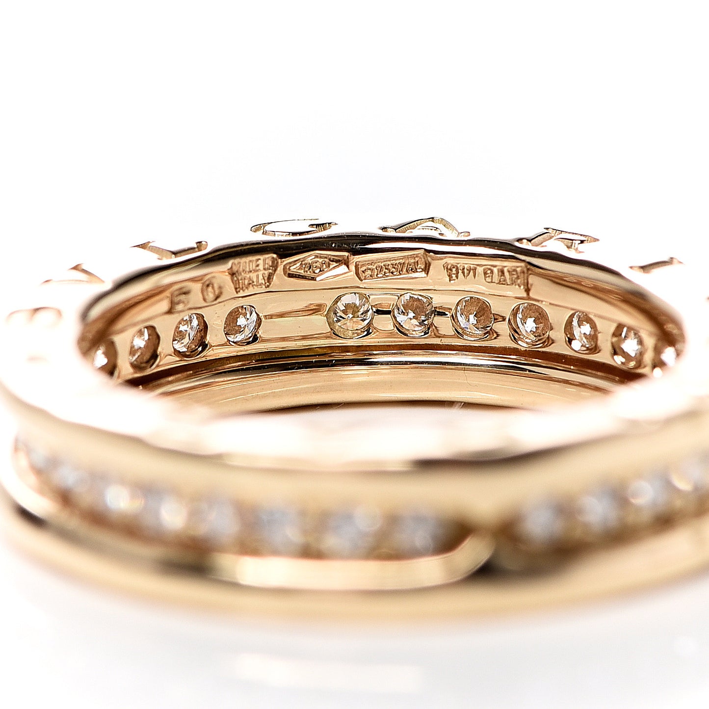 18K Yellow Gold Diamond B.Zero1 One-Band Pave Ring 50 5.25
