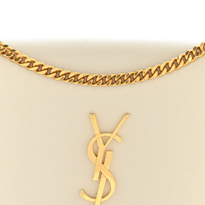 Saint Laurent Grain De Poudre Medium Classic Monogram Kate Satchel Crema Soft 8 of 12