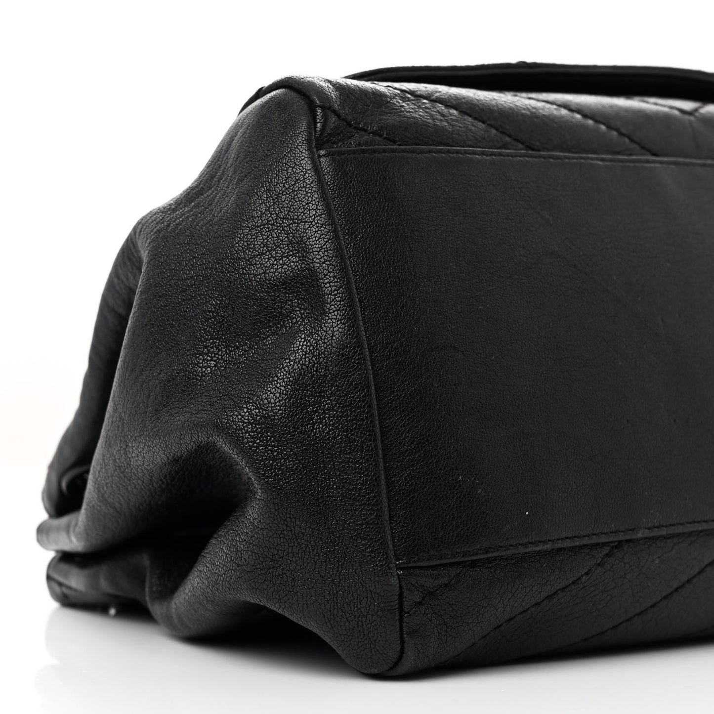 Vintage Lambskin Chevron Monogram Medium Nolita Black
