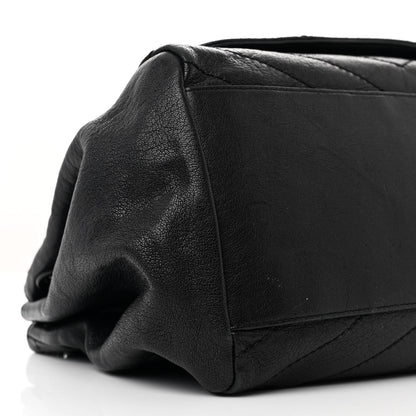 Saint Laurent Vintage Lambskin Chevron Monogram Medium Nolita Black 9 of 11