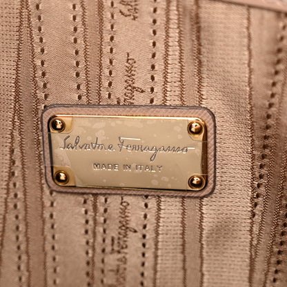 Salvatore Ferragamo Hammered Calfskin Batik Tote Quarzo 6 of 9