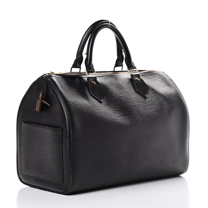 Louis Vuitton Epi Speedy 35 Black 2 of 19
