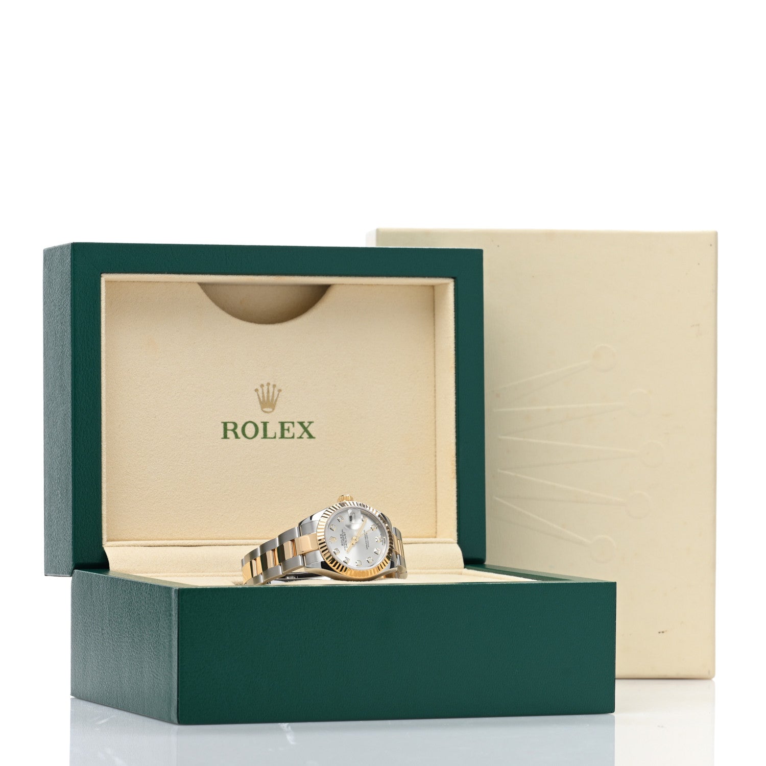 Rolex Stainless Steel 18K Yellow Gold Diamond 28mm Oyster Perpetual Datejust Watch Silver 279173 5 of 5