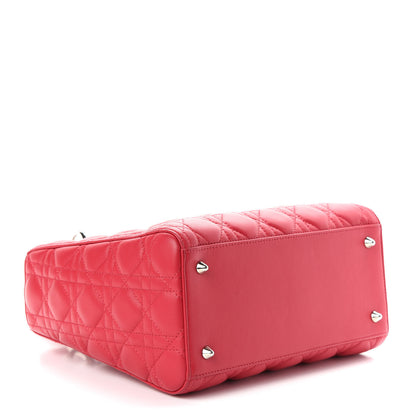Christian Dior Lambskin Cannage Medium Lady Dior Red 3 of 8