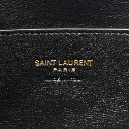 Saint Laurent Grained Lambskin Cassandre Envelope Pouch Black 6 of 7