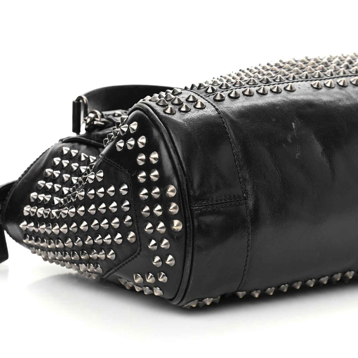 Burberry Lambskin Studded Small Edenham Satchel Black 10 of 22