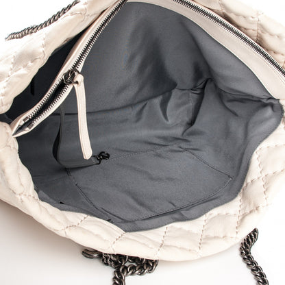Chanel Calfskin Ultimate Stitch Shopping Tote White 5 of 11