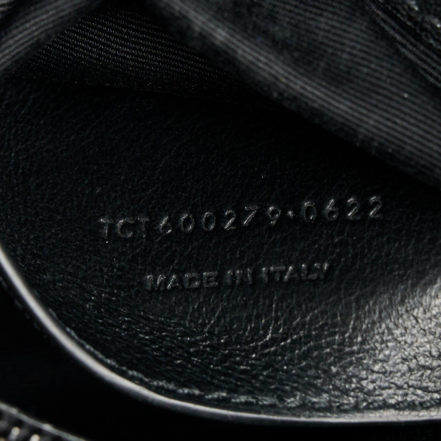 Sheepskin Matelasse Chevron Monogram Monochrome Medium College Bag Black