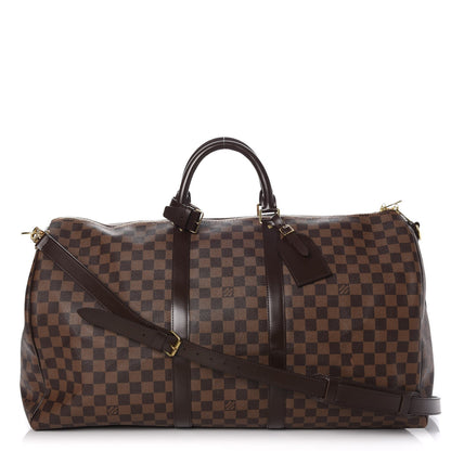 Louis Vuitton Damier Ebene Keepall Bandouliere 55 1 of 8
