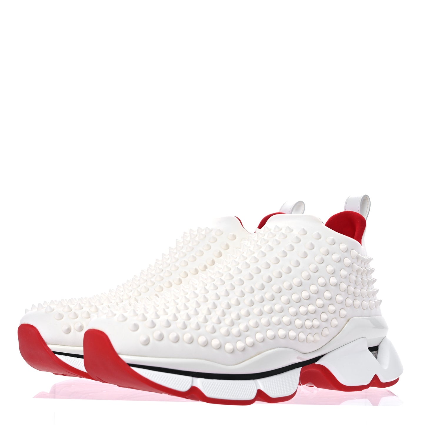 Neoprene Spike Sock Donna Flat Sneakers 40 White Snow