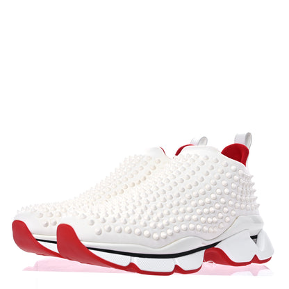 Christian Louboutin Neoprene Spike Sock Donna Flat Sneakers 40 White Snow 3 of 8