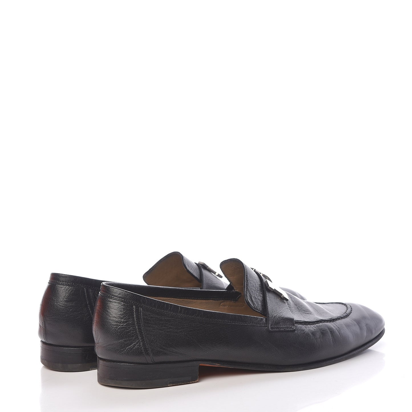 Goatskin Mens Paris Loafers 43 Black
