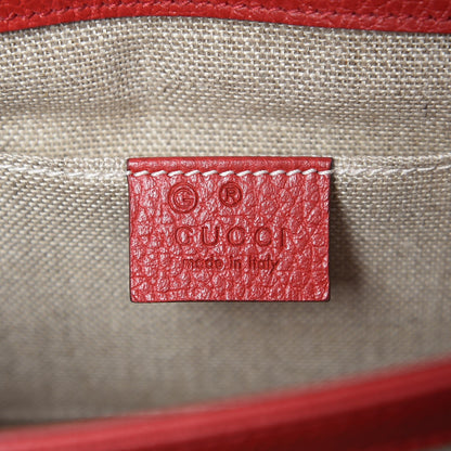 Gucci Dollar Calfskin Small Interlocking G Shoulder Bag Red 6 of 7