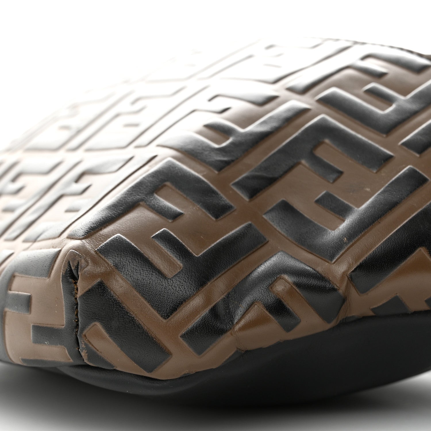 Fendi Vitello Century Bi-Color FF 1974 Embossed Belt Bag Maya Black 10 of 15