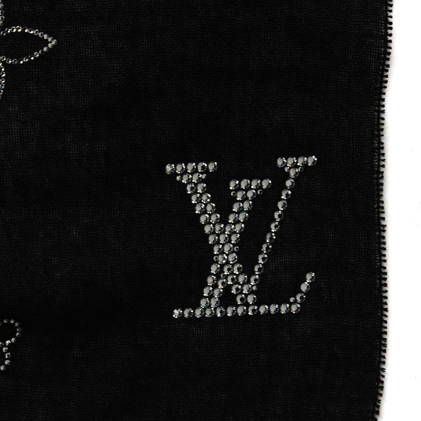 Cashmere Swarovski Crystal Monte Carlo Stole Black
