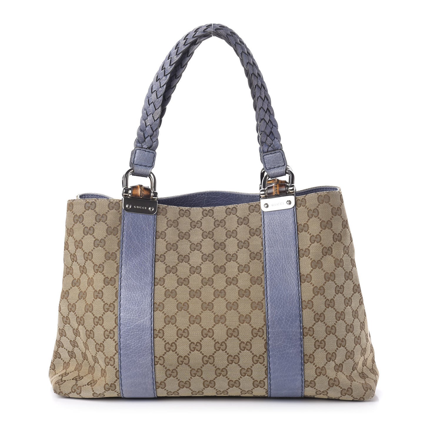 Monogram Medium Bamboo Bar Tote Blue