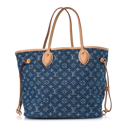 Louis Vuitton Monogram Denim Neo Neverfull MM   Blue 1 of 10