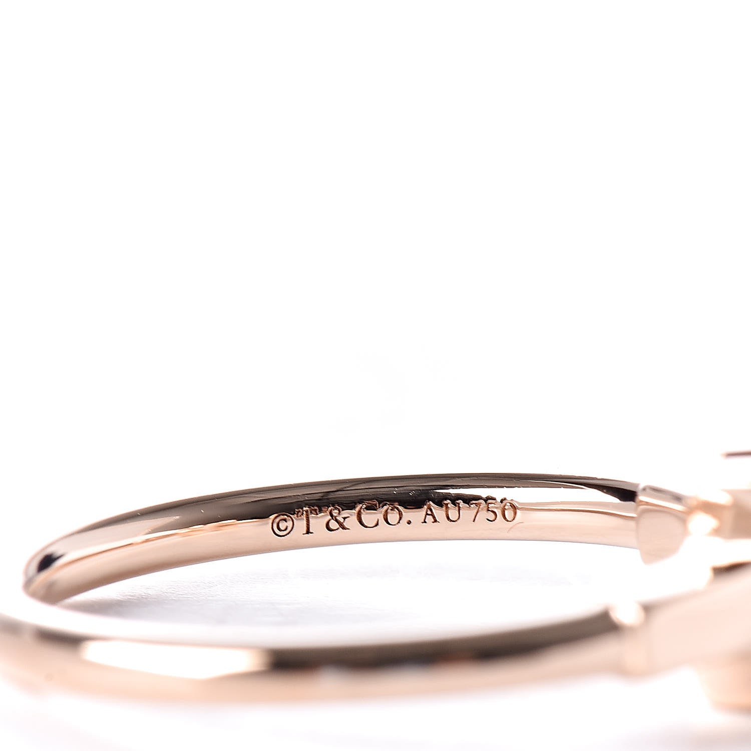 Tiffany 18K Rose Gold T Wire Ring 51 5.75 5 of 5
