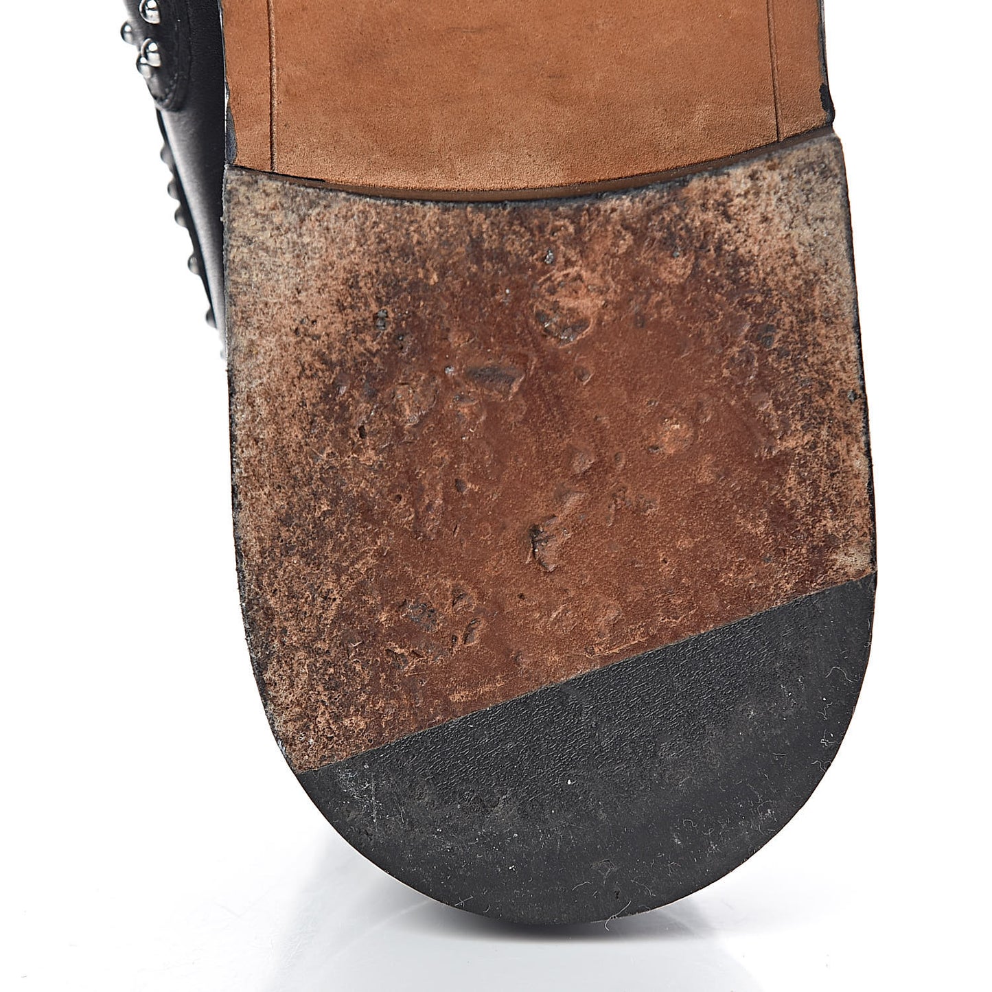 Calfskin Studded Prue Buckle Bootie 35 Black