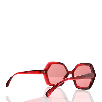 Chanel Acetate Transparent CC Sunglasses 71191 Red 4 of 8