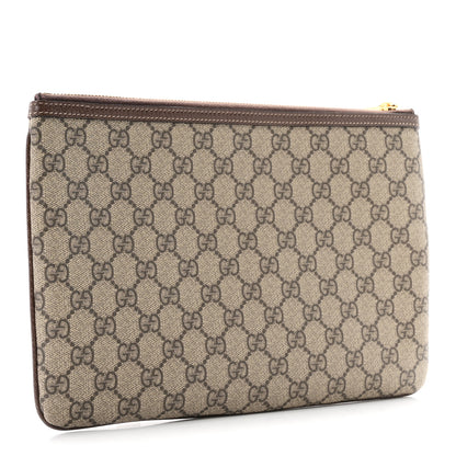 Gucci GG Supreme Monogram Large Ophidia Pouch Clutch Brown 3 of 7