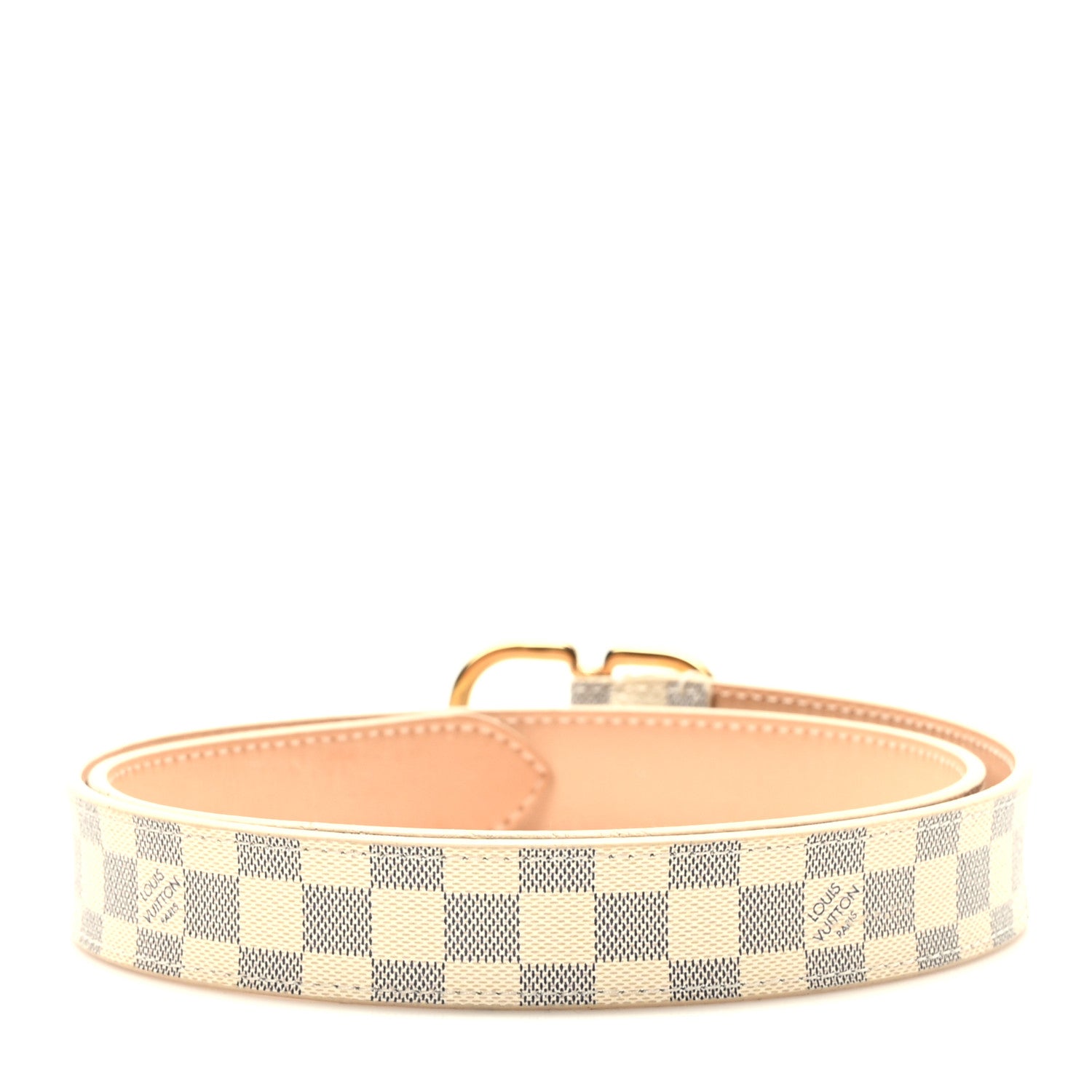 Louis Vuitton Damier Azur 25mm Mini Belt 75 30 2 of 7
