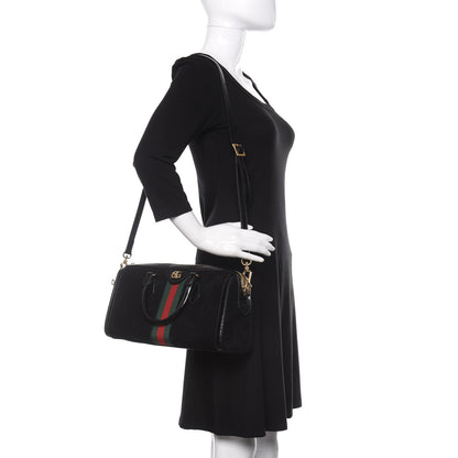 Gucci Suede Patent GG Web Medium Ophidia Boston Black 2 of 12