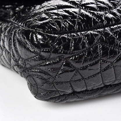 Chanel Vinyl Graphic Edge Flap Black 5 of 10