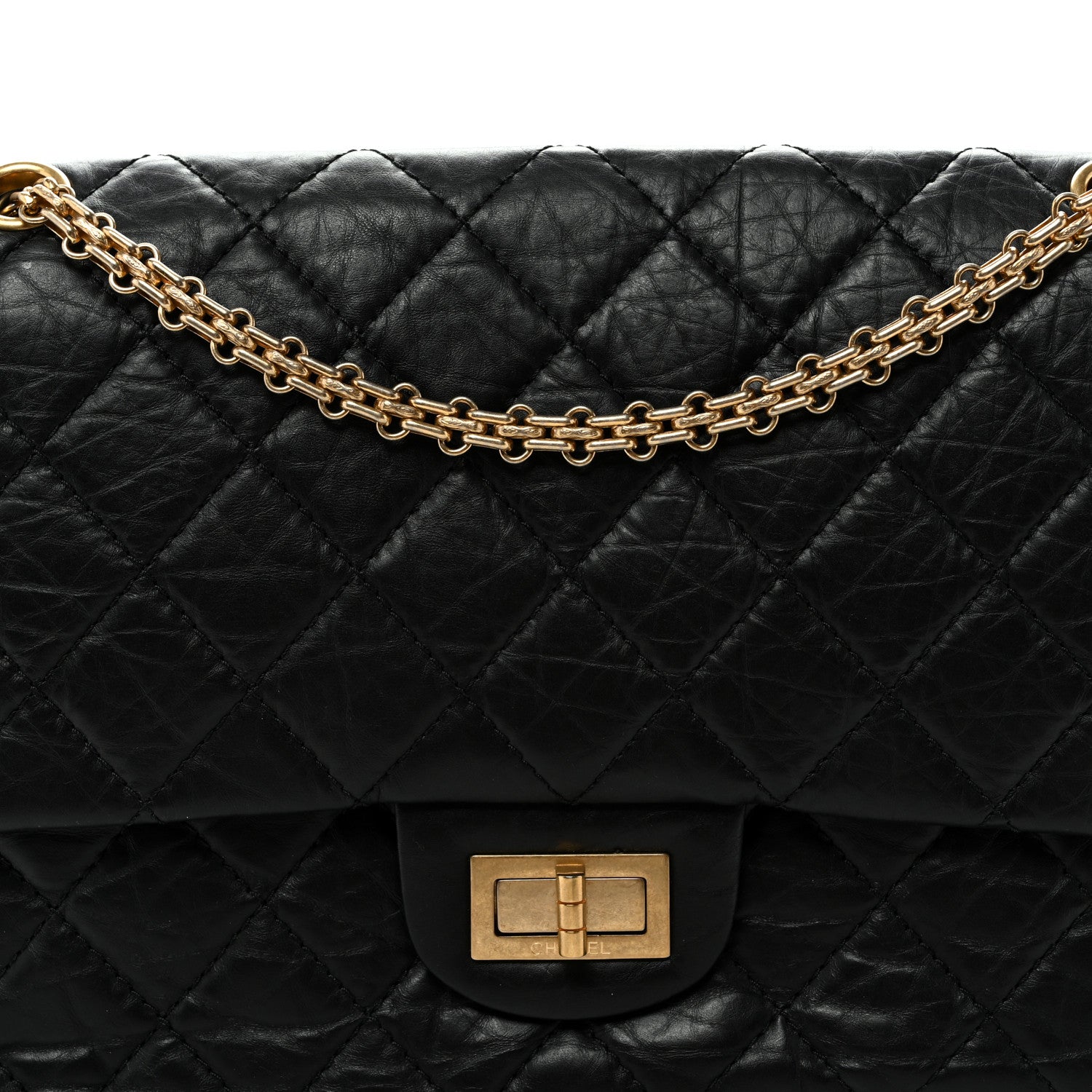 Chanel Aged Calfskin Quilted 2.55 Reissue 227 Flap Black 8 of 10
