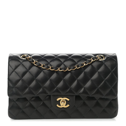 Chanel Lambskin Quilted Medium Double Flap Black 1 of 15