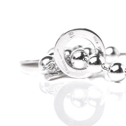 Gucci Sterling Silver Boule Bead Charm Toggle Bracelet 6 of 7