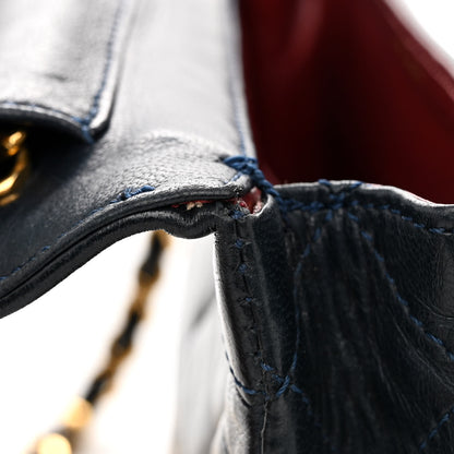 Chanel Lambskin Quilted Mini Square Flap Bag Navy 11 of 13