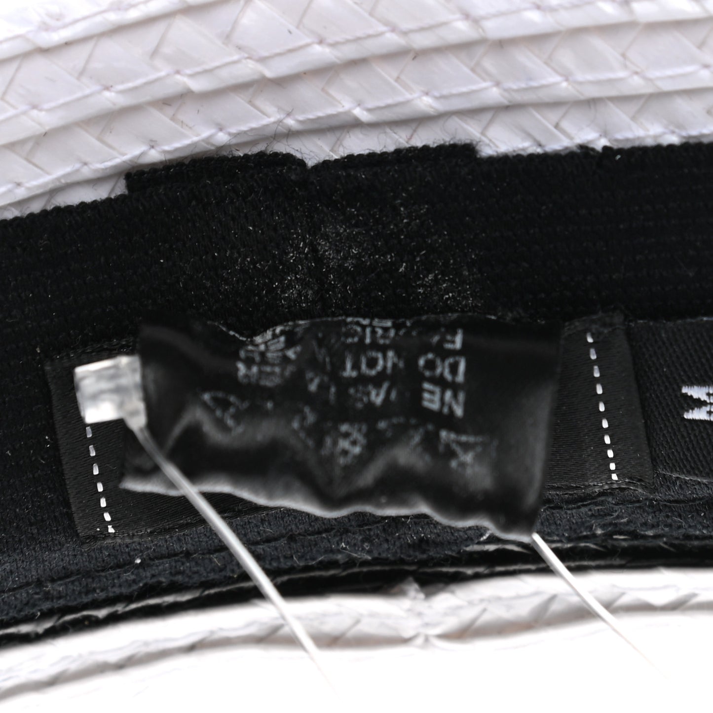 Straw Cotton CC Visor M Black White