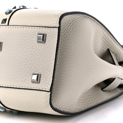 Valentino Garavani Grainy Calfskin My Rockstud Rolling Frame Bag Light Ivory 10 of 12